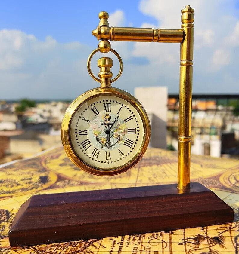 Vintage Brass Table Clock