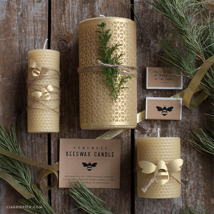 Homemade Rolled Beeswax Candles